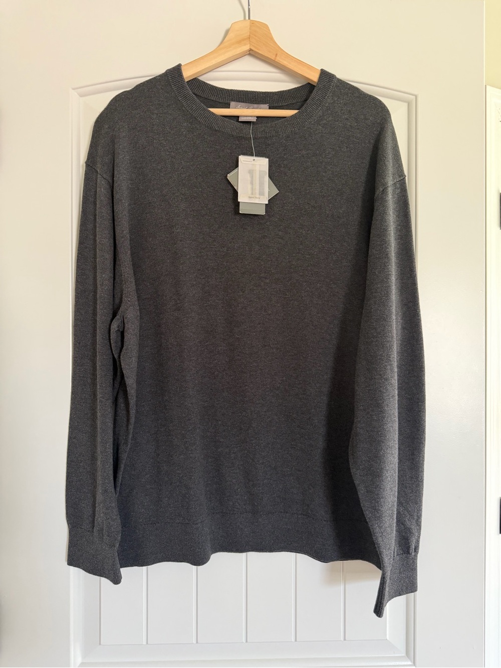 Daniel Cremieux Men’s Dark Gray Crewneck Supima Cotton Knit Pullover Sweater XXL